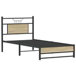Bed Frame without Mattress Sonoma Oak 80x200 cm Engineered Wood 4106953
