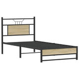 Bed Frame without Mattress Sonoma Oak 80x200 cm Engineered Wood 4106953