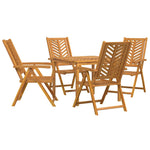 Garden Dining Set 5 pcs Brown 90 x 90 x 74 cm Solid acacia wood 3154122