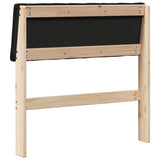 Upholstered Headboard Black 80 cm Solid Pine Wood 879256