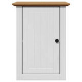 4 Piece Bathroom Furniture Set BODO White and Brown Solid Wood Pine 3307651