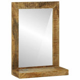 Bathroom Mirror Brown 50 x 22 x 70 cm Solid Mango Wood 4016736