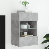 TV Wall Cabinet with LED Lights Concrete Grey 40x30x60.5 cm 837084