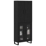 Highboard 2 pcs Black Oak 69.5 x 34 x 180 cm 3403200