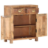 Sideboard 65x30x75 cm Solid Rough Mango Wood 247735