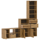 4 Piece TV Units with Storage ODDA Solid Wood Pine 3365380