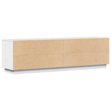TV Cabinet White 156x37x45 cm Solid Wood Pine 814395