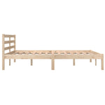 Bed Frame without Mattress Solid Wood Pine 140x190cm 810410