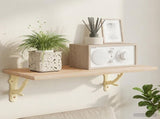 Wall Shelf Brackets 12 pcs Antique White 10 x 10 x 3 cm Steel 42038846