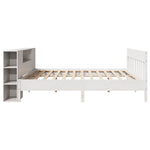 ZNTS Bookcase Bed without Mattress White 180x200 cm Super King Solid Wood Pine 3323174
