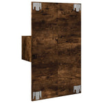 ZNTS Wall-mounted Bedside Cabinets with LED Lights 2 pcs Smoked Oak 848166