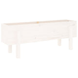 Garden Raised Bed White 101x30x38 cm Solid Wood Pine 825185