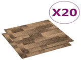 Floor Carpet 20 pcs Brown 50 x 50 cm PP 42046765