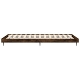 Bed Frame without Mattress Smoked Oak 100x200 cm Engineered Wood 832266