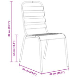 Garden Dining Set 9 pcs Anthracite Powder-coated Steel 3378827