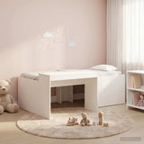 Kids'High Bed Frame with Desk White 98.5 x 200 cm 3422659