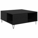 Coffee Table Black Oak 80 x 80 x 36.5 cm Engineered Wood 881668