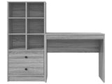 Desk with Drawer with Shelf with Storage 2 pcs Grey Sonoma 3337310