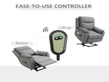 Faux Leather 70&deg Electric Riser Recliner Chair - Grey T3398P344485