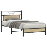 Bed Frame without Mattress Sonoma Oak 107x203 cm Engineered Wood 4106940