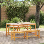 Garden Dining Set 3 pcs Brown 150 x 90 x 74 cm 3154115