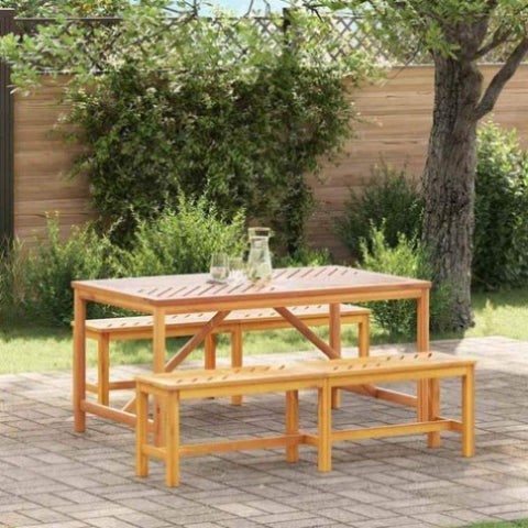 Garden Dining Set 3 pcs Brown 150 x 90 x 74 cm 3154115
