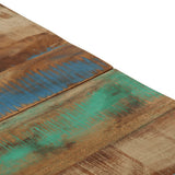 Coffee Table Silver Stainless Steel and Solid Reclaimed Wood 349952