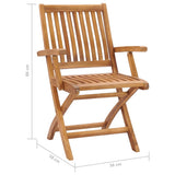 Garden Chair Set of 4 Teak Solid Teak wood Standard Foldable 3072720