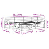 Outdoor Sofa Set 5 pcs Natural Solid Acacia Wood 3367542