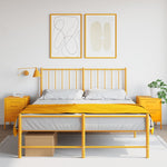 ZNTS Bedside Cabinets 2 pcs Mustard Yellow 36x39x50.5 cm Steel 842929