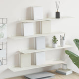 Floating Shelf Wall-mounted 4 pcs White 80 x 18 x 2.5 cm Steel 8004043