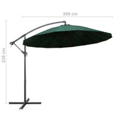 Hanging Garden Parasol Green 3 m Aluminium Pole 47221