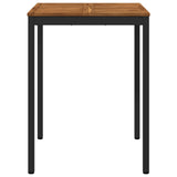 Garden Bar Table Natural and Black 80 x 80.5 x 105 cm 901337