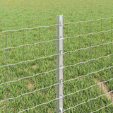 Embedded Fence Post 44 pcs Silver 80 cm Powder-Coated Steel 3335947
