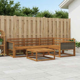 Outdoor Sofa Set 5 pcs Natural Solid Acacia Wood 3382537
