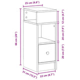 Bedside Cabinets 2 pcs with Drawer Sonoma Oak 25x31x66 cm 858619