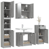 4 Piece Bathroom Cabinet Set Grey Sonoma Engineered Wood 3115890
