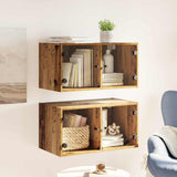 Wall Cabinets 2 pcs Old Wood 68 x 37 x 35 cm Engineered Wood 882914