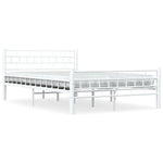 ZNTS 285297 Bed Frame White Metal 120x200 cm