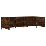 TV Cabinet Smoked Oak 150x30x50 cm Engineered Wood 829105