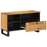TV Cabinet with Drawer Brown 80 x 33 x 46 cm Solid Mango Wood 4018061