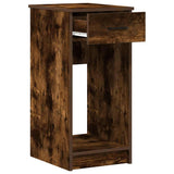 Computer Tower Stand with Drawer Smoked Oak 35x45x77 cm 858744