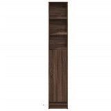 Sideboard with LED Brown Oak 36x32.5x200 cm Engineered Wood 852130