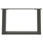 ZNTS Coffee Table Legs U-Shaped 2 pcs Anthracite 40x cm Steel 4012742