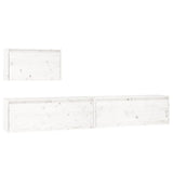 TV Cabinets 3 pcs White Solid Wood Pine 3100275