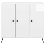 Sideboard High Gloss White 89 x 34.5 x 80 cm Engineered Wood 895569