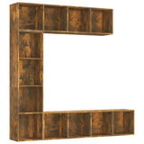 3 Piece Book/TV Cabinet Set Smoked Oak 180x30x180 cm 3152713