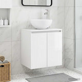 Wall-Mounted Sink Vanity High Gloss White 49.5 x 41 x 64.5 cm 890396