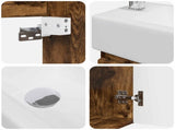 Bathroom Vanity Unit with Tap Smoked Oak 45.5 x 25.5 x 84 cm 889486