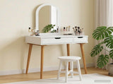 Dressing Table Set FAUSKE 2 pcs White 76 x 50 x 143 cm 3438573